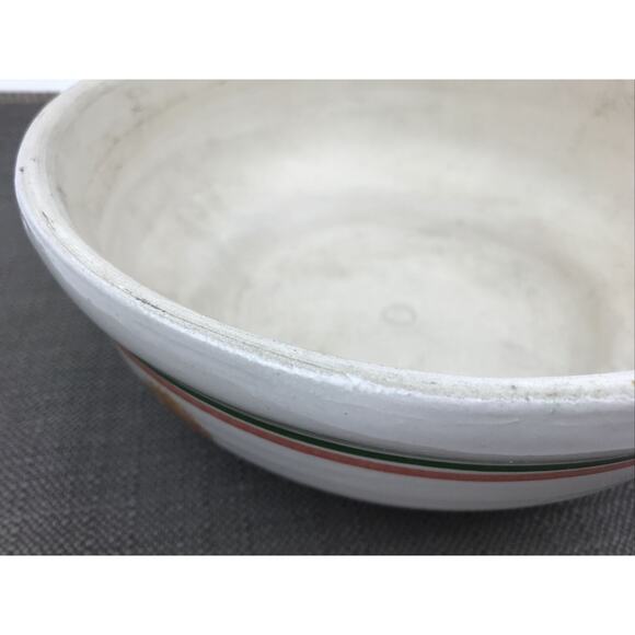 Vintage Lee’s Pottery Hand Painted Floral Fruit Bowl Planter Cream 8.5in x 3in - Picture 8 of 12